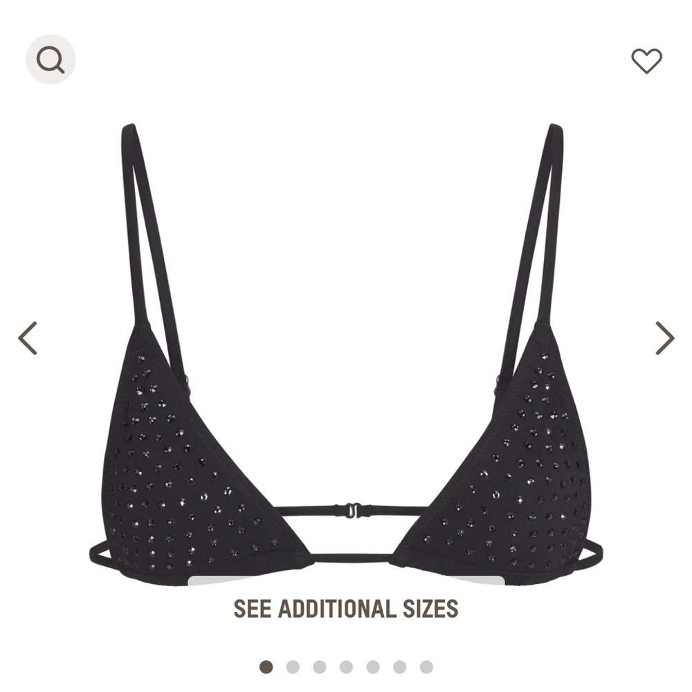 Skims rhinestone bralette. Black